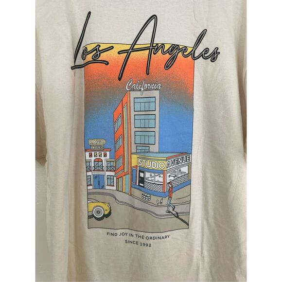 Nova Mens Los Angeles Embroidered and Graphic T Shirt Size XL New - Picture 4 of 5